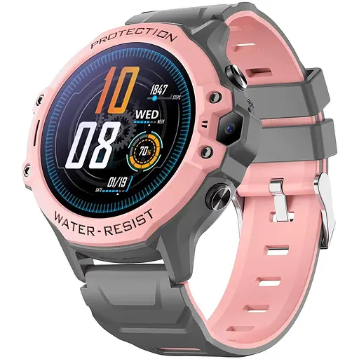 Дитячий смарт-годинник-телефон Smart Watch K55 4G з SIM-картою GPS прослуховуванням відеодзвінком Рожевий