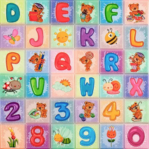 Набор стеновых панелей 3D 700х1400х4мм Алфавит (2шт) SW-00002352 - фото 3