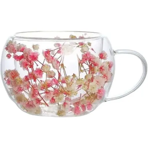 Набір скляних чашок Vittora VT-5327-270 Спекотне літо з подвійним дном 2 чашки 200 мл - фото 1