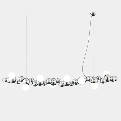 Люстра Smoke ​​Bubble в хромированном каркасе 150 см | Line F | Ст. SGJ9-1500 CH - фото 1