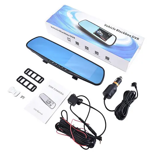 Зеркало видеорегистратор DVR-зеркало L-9002 4.3" 2 камеры 1080P Full HD - фото 3