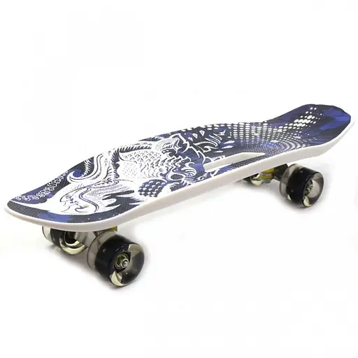 Скейт пенни борд круизер с ручкой Best Board, PU колеса, светящиеся, доска 65 см, C40311 (в ассортименте)
