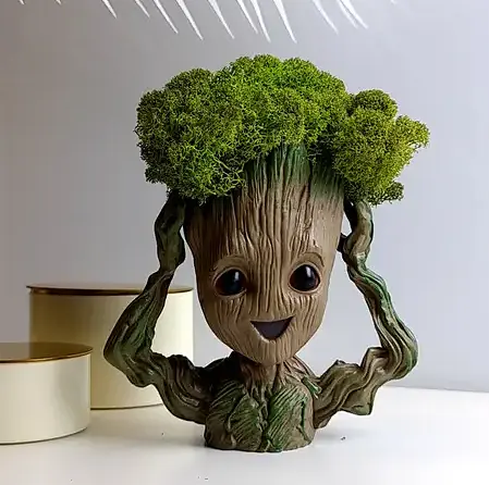 Кашпо горшочек со стабилизированным мхом Грут Groot G4 - фото 2