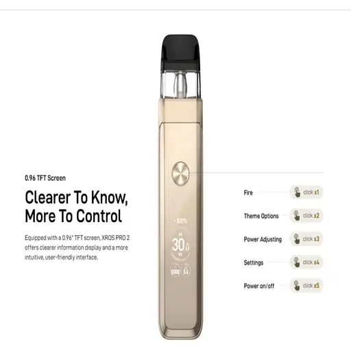 Под-система Vaporesso XROS PRO 2 30W Pod 2000mAh 3ml електронна сигарета Kit Moonlit Pink (18822) - фото 3