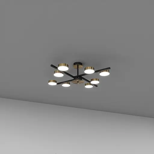 Стельовий світильник SV0008-8 BK+GD 3000K - фото 1