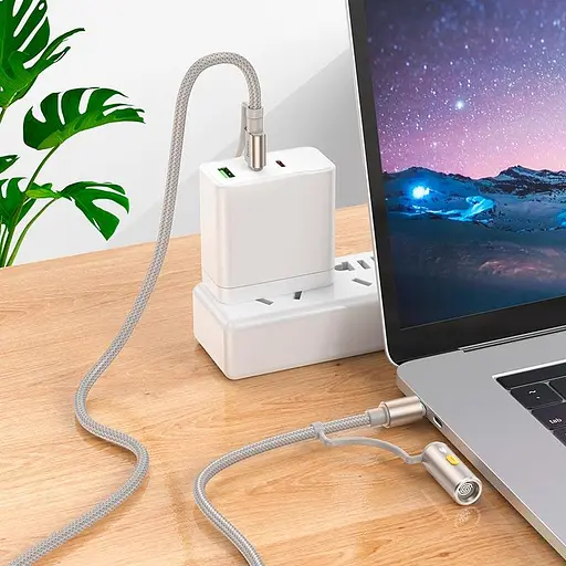 Кабель Hoco All-in-one charging data Cable USB / C to C / cigarette lighter U138 1.2 м PD60W 3A - фото 2