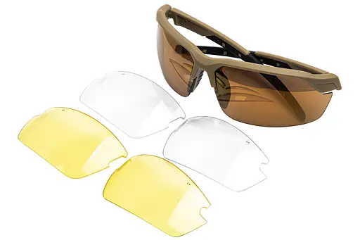 Окуляри тактичні Leupold Tracer з оправою пісочного кольору та бронзовими лінзами - фото 4