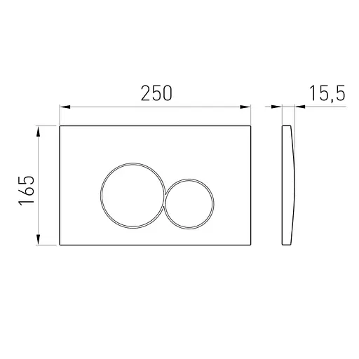 Клавіша змиву Volle Viso Evo білий 222124, Білий - фото 2
