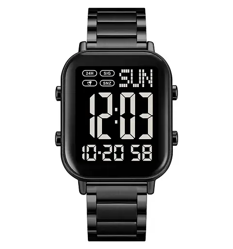 Чоловічий наручний годинник Skmei 2259 (Чорний з чорним)