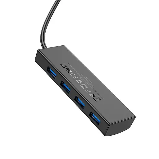 Перехідник Hoco Easy safety 4 in 1 Adapter HB41 Type-C to USB3.0x4L=0.2 м - фото 2