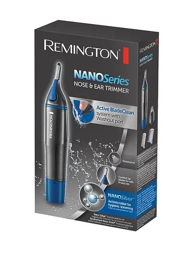 Триммер Remington Nano Series, для носа и ушей, ААх1, насадок-3, сталь, черно-синий - фото 2