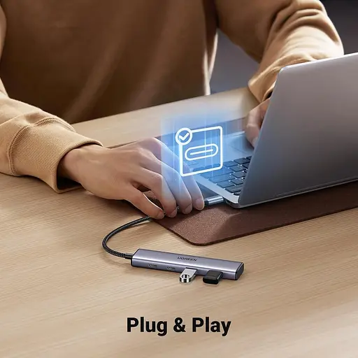 Хаб UGREEN 4-Port USB-C Hub - фото 5