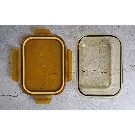 Харчовий контейнер Vittora скляний з пластиковою кришкою Бурштин 1040 мл VT-7810 (127041) - фото 3