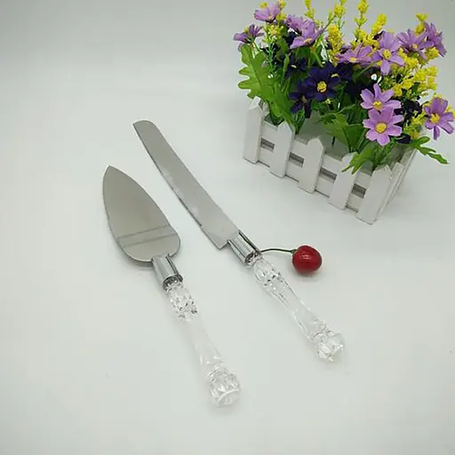 Набір ніж та лопатка для весільного торта з нержавіючої сталі 30.5 см, Kitchen Master 85820 - фото 6