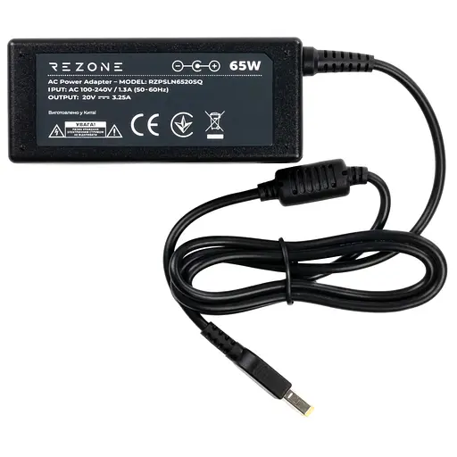Блок живлення для ноутбука Rezone Lenovo 65W 20V 3.25А square with pin (RZPSLN6520SQ) - фото 2