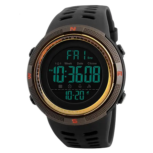 Наручний годинник чоловічий Skmei 1251 Gold Brown, 1251GD (12294) - фото 2