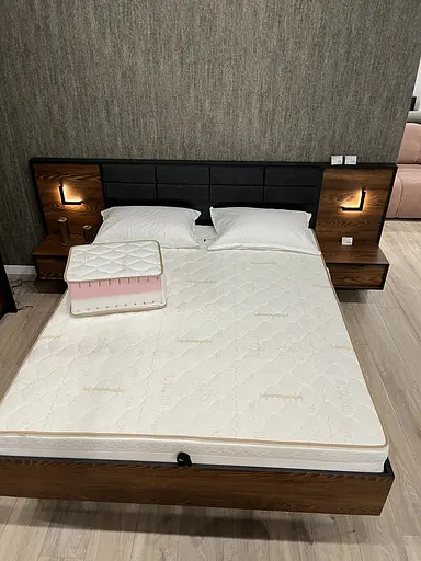 Кровать (каркас) Perfect Home Милтон/Milton 160 с мягким изголовьем двуспальная Каштан/антрацит (PFH-091084) - фото 8