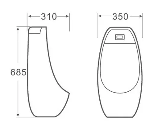Писуар подвесной Qtap Stork White с ИК-датчиком автоматического смывания QT1588102HW - фото 12