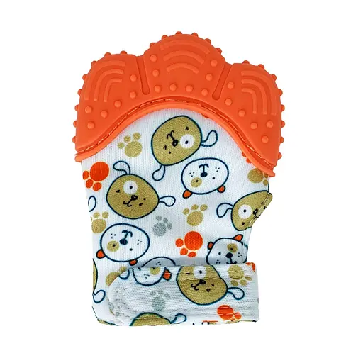 Прорізувач-рукавичка "Лапка" MGZ-0412(Orange) на липучці