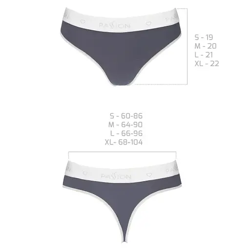 Спортивные трусики-стринги Passion PS007 Panties dark grey L - фото 3