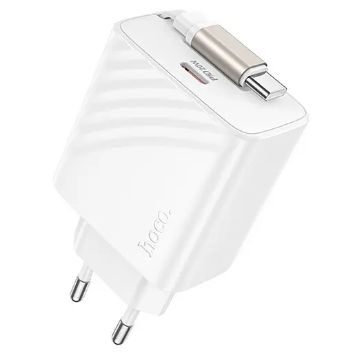 МЗП Hoco N57 Full PD20W with retractable cable Type-C (2USB-C) White