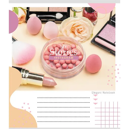 Тетрадь ученическая "Инста стори" Leader 012-510249C-2 в косую линию, 12 листов - фото 1