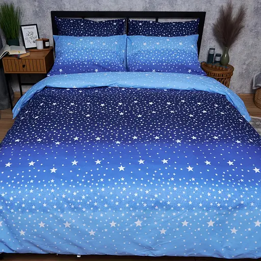 Комплект постільної білизни Moon&Star Бязь Gold Люкс Night Glow Сімейний 143х210х2 наволочки 2х40х60 - фото 8