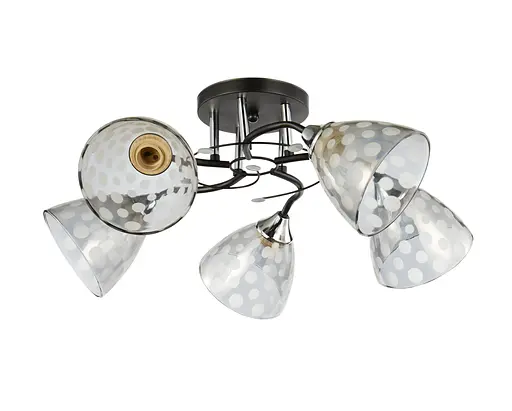 Люстра декоративная INTEREES V 6106-5 BK+CR