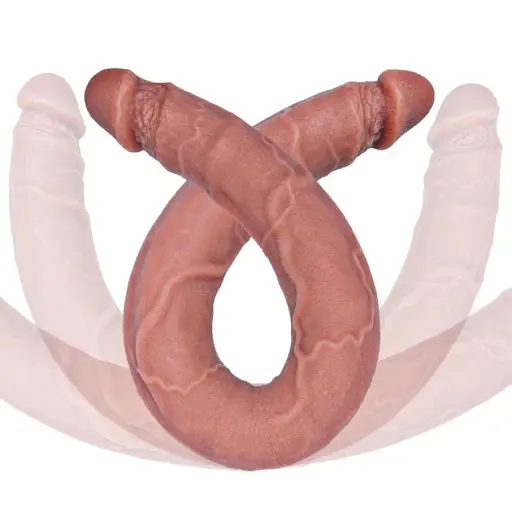 Двосторонній фалоімітатор I’MCUM Double Trouble Тілесний (7970379617694) - фото 5