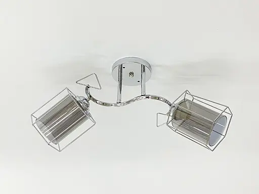 Стельова люстра на 2 плафони 91179B/2 хром