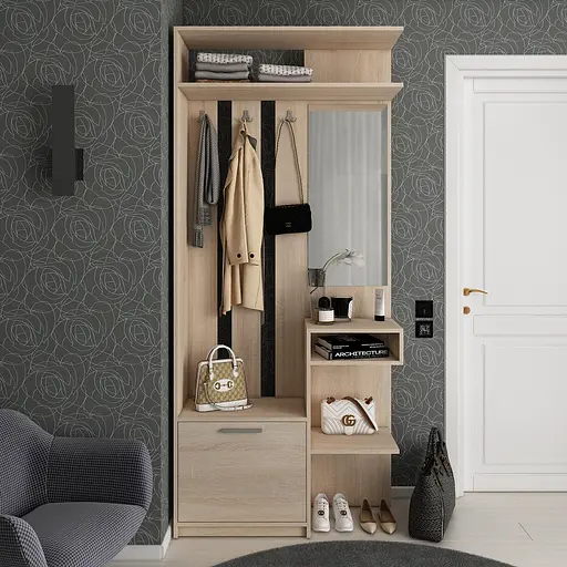 Прихожая Doros Ривьера Сонома 91,5х30х203 (81336222) - фото 5