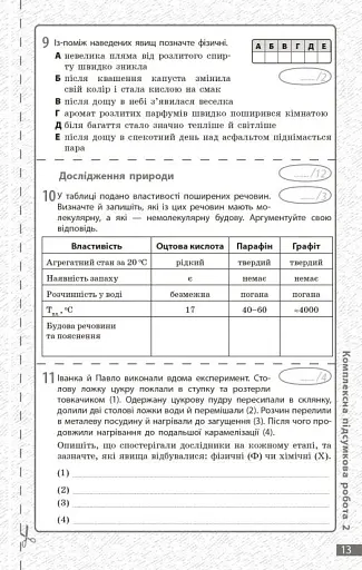 Хімія. 7 клас. Поточне та підсумкове оцінювання за групами результатів + діагностувальна робота - фото 5