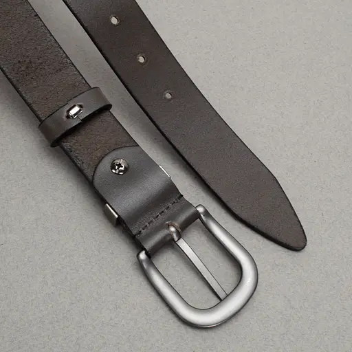 Ремень кожаный женский батальный HC-3092 (145 см) коричневый с серебристой пряжкой - фото 4