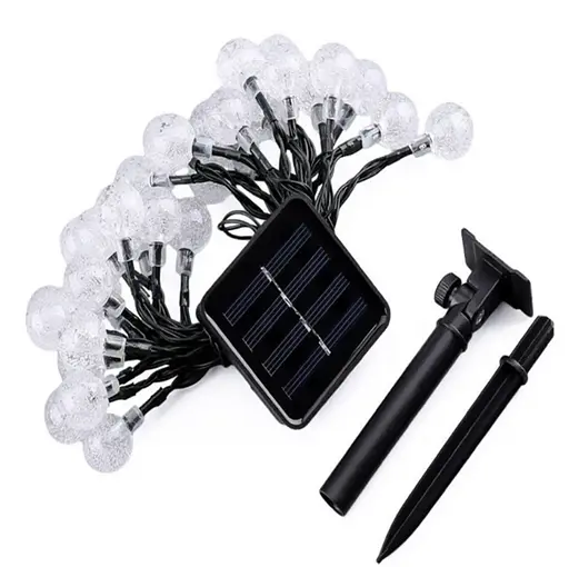Гирлянда SunLamp Хрустальные слои 100 LED 2 м на солнечной батарее - фото 6