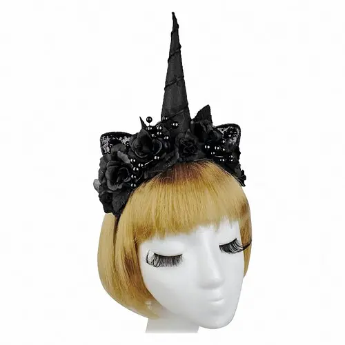 Обруч Єдиноріг чорний - фото 1