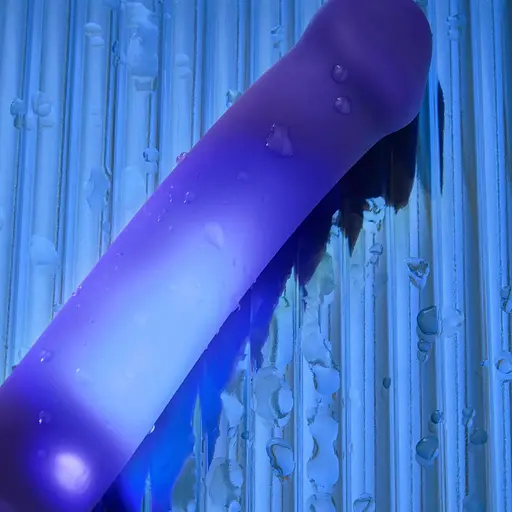 Дилдо, що світиться Strap-On-Me Glow-LED Dildo Purple - M - фото 8