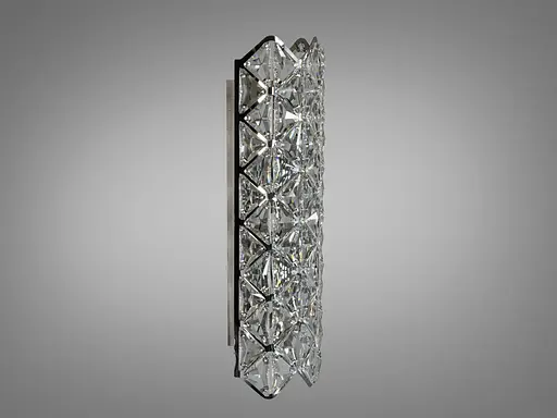 Настінний світильник Diasha срібний кришталь з кришталевими елементами - фото 2