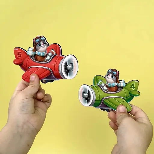 Деревянный детский сортер "Самолеты больше - меньше" Ubumblebees (ПСД299) PSD299 - фото 5