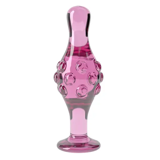 Анальна пробка Lovetoy Glass Romance GS17 11.3 см (рожевий)