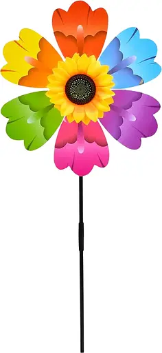 Ветряной цветок, диаметр 31 см, палочка 52 см, 33x31x3 см (В ассортименте)