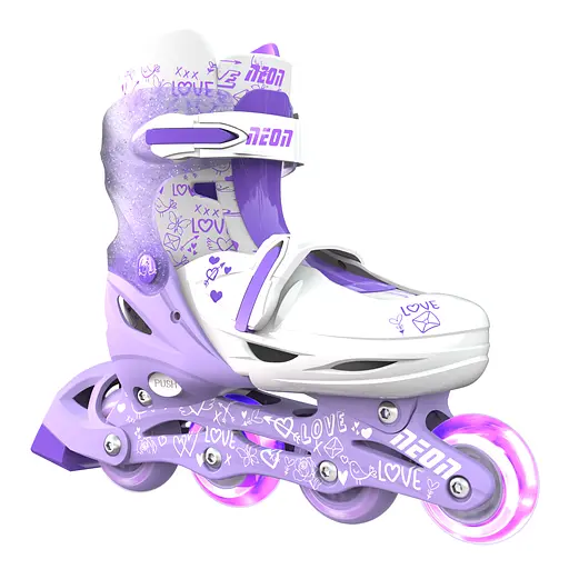 Ролики Neon Combo Skates Размер 30-33 Фиолетовый - фото 2