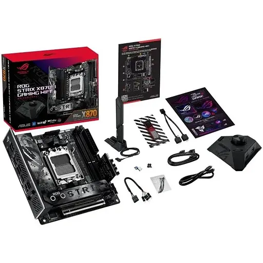 Материнская плата Asus Rog Strix X870-I Gaming WIFI sAM5 X870 2xDDR5 M.2 HDMI WiFi BT mITX - фото 2