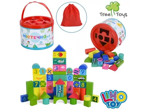 Деревянная игрушка Строительные блоки Limo Toy - фото 2
