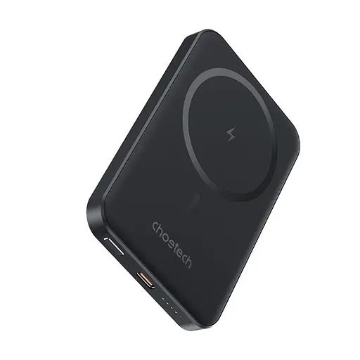 Повербанк 5000mAh Choetech B709 Black PD3.0 бездротова магнітна зарядка (43-00148) - фото 2