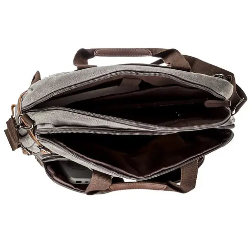 Кожаная сумка для ноутбука John McDee 43х35х12 см sum0025440 - фото 3