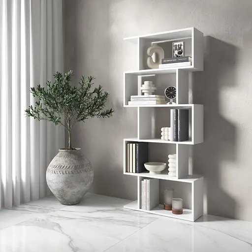 Полиця для книг Vays M-12 стелаж на 5 полиць ЛДСП 70x24x163 см для дому вітальні офісу - фото 5