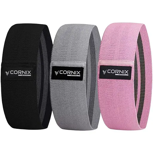 Резинки для фітнесу та спорту Cornix Hip Band набір із тканини 3 шт. XR-0050 - фото 1