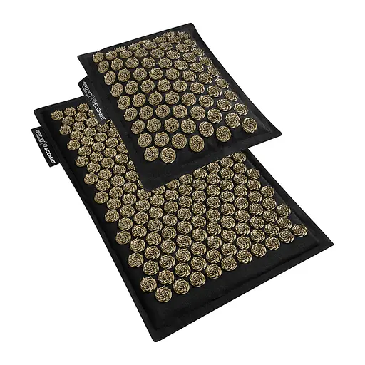 Коврик акупунктурный 4FIZJO Eco Mat Аппликатор Кузнецова с подушкой 68 x 42 см Black/Gold 4FJ0179 (P-5907739311566) - фото 5