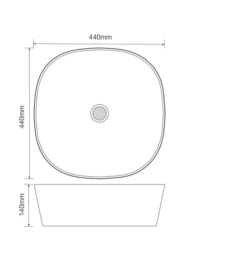 Умивальник накладний Mixxus Premium Diverse-0106 Black 440x440x140 мм MP6538, Чорний матовий - фото 2