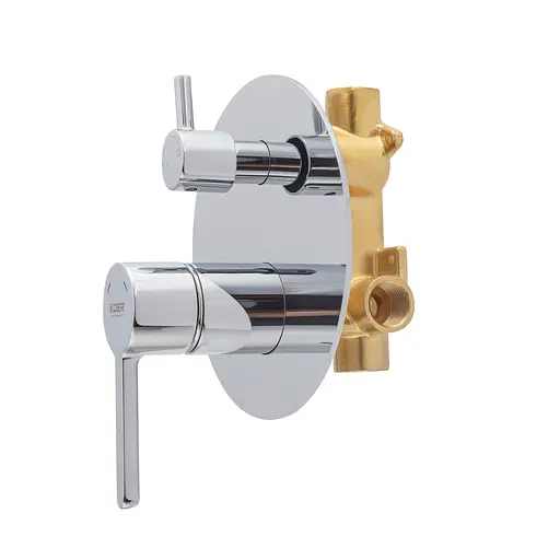 Душова система прихованого монтажу Koer KB-66029-01 3 функції Black KR5483, Хром - фото 6